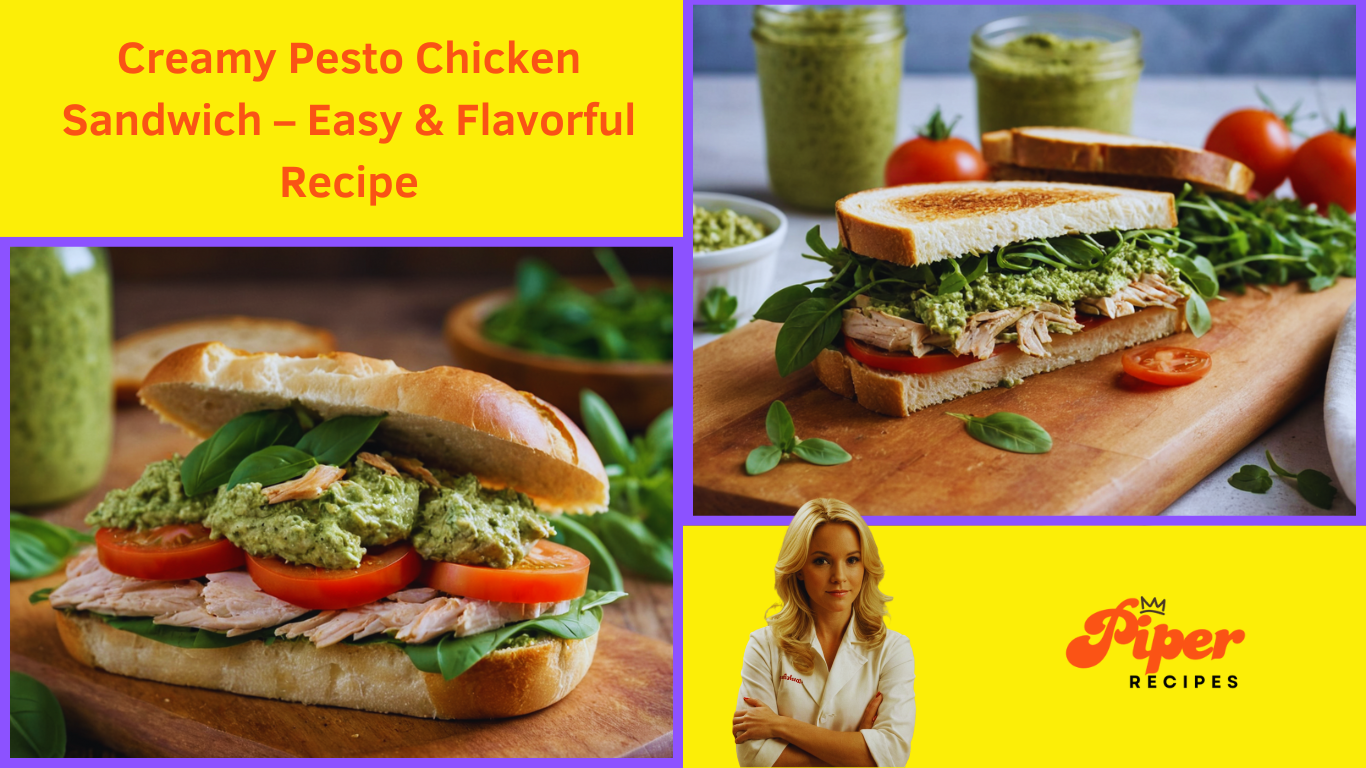 Creamy Pesto Chicken Sandwich – Easy & Flavorful Recipe
