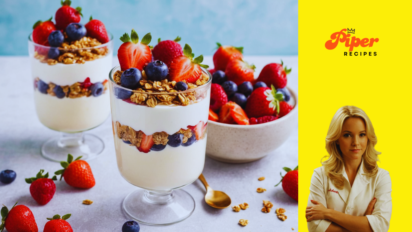 Greek Yogurt Parfait with Berries & Granola