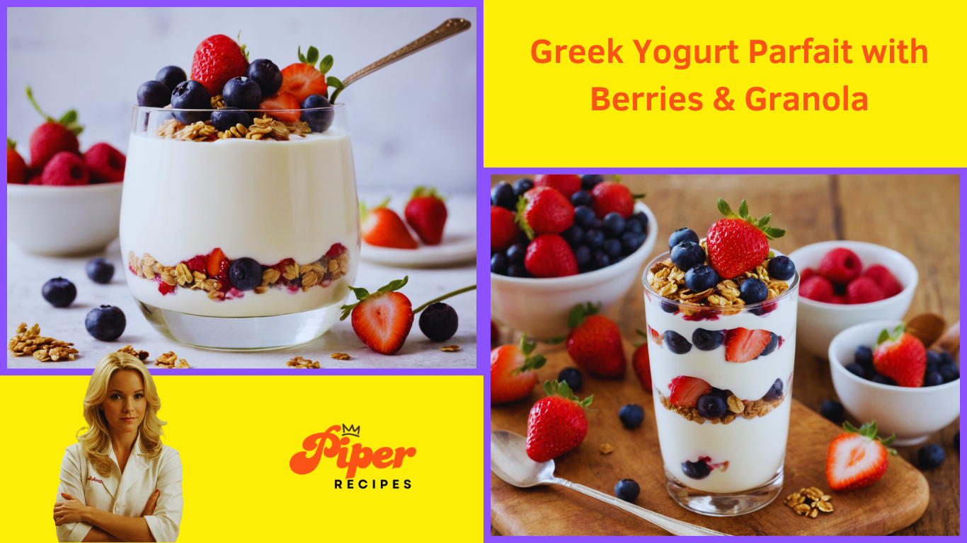 Greek Yogurt Parfait with Berries & Granola