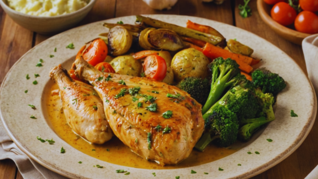 Garlic Butter Chicken with Veggies-piperrecipes